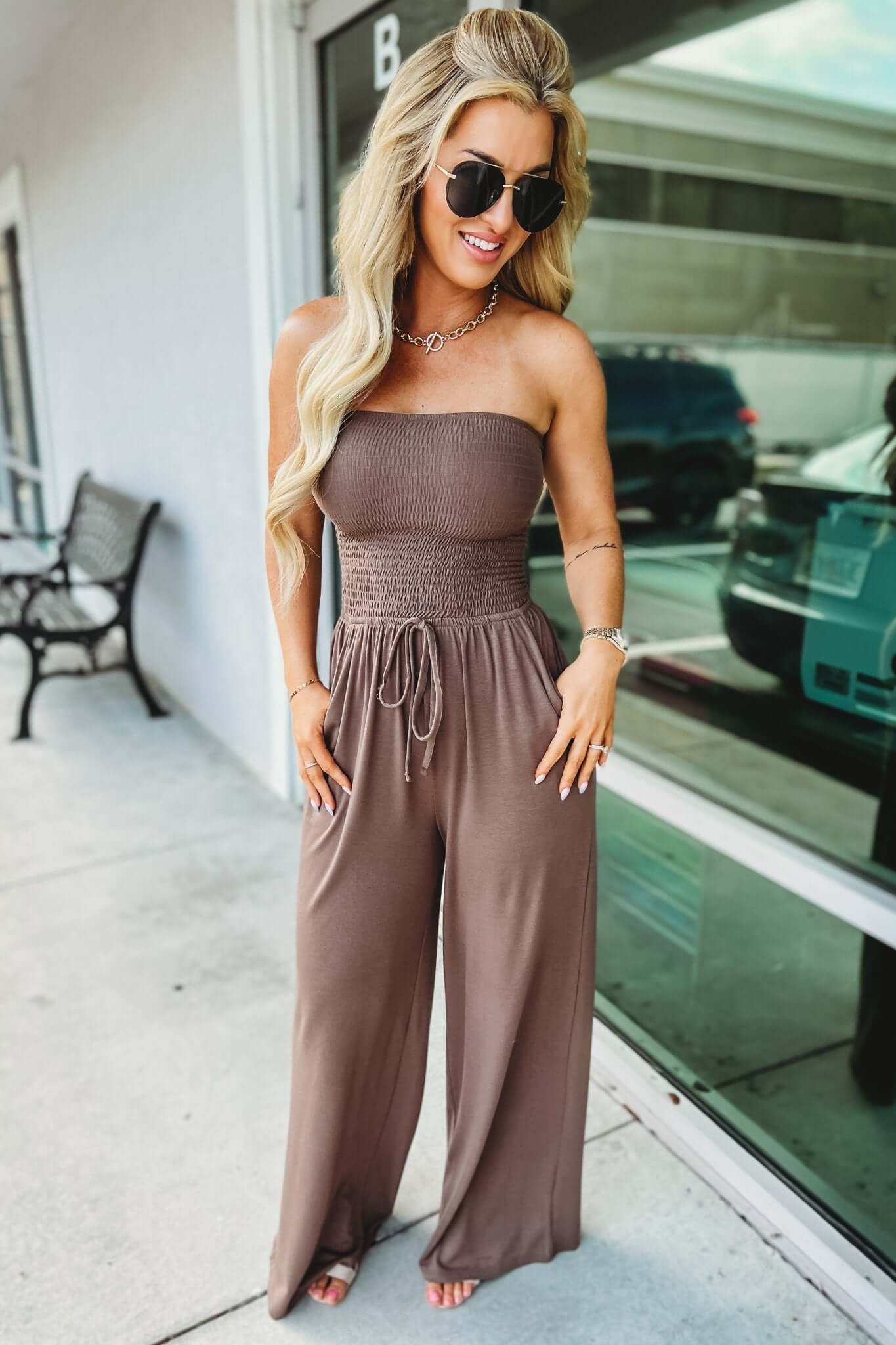 SASHA | OFF-SHOULDER JUMPSUIT